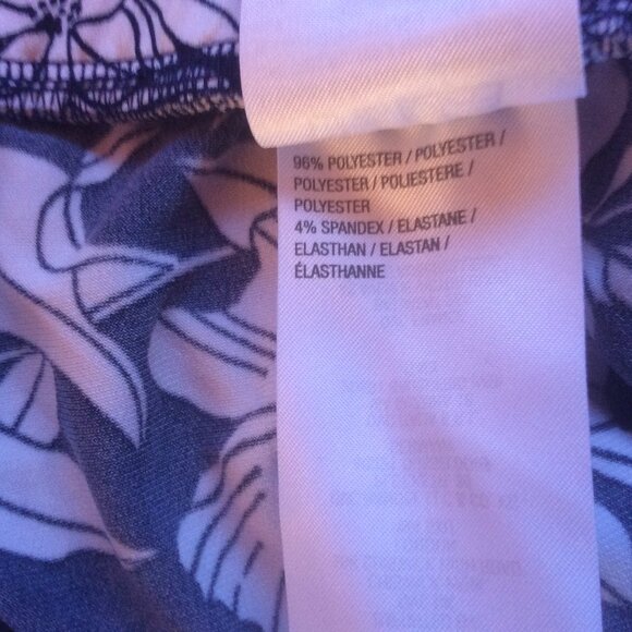 Susan Graver Floral Print Wide Leg Liquid Side Stripe Athleisure Pants Size 1X - Picture 4 of 4